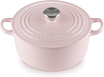 ル・クルーゼ(Le Creuset) 鋳物 ホーロー 鍋 ココット・ロンド 20cm シフォンピンク